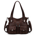 Large PU Leather Multi-Pocket Tote Bag Z4750