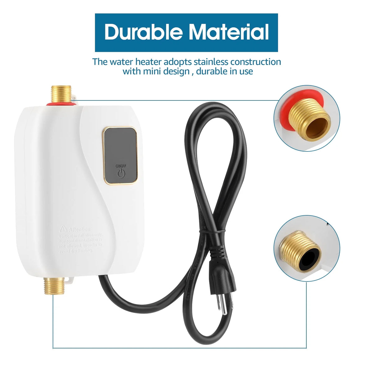 3000W Mini Electric Tankless Instant Water Heater M7043