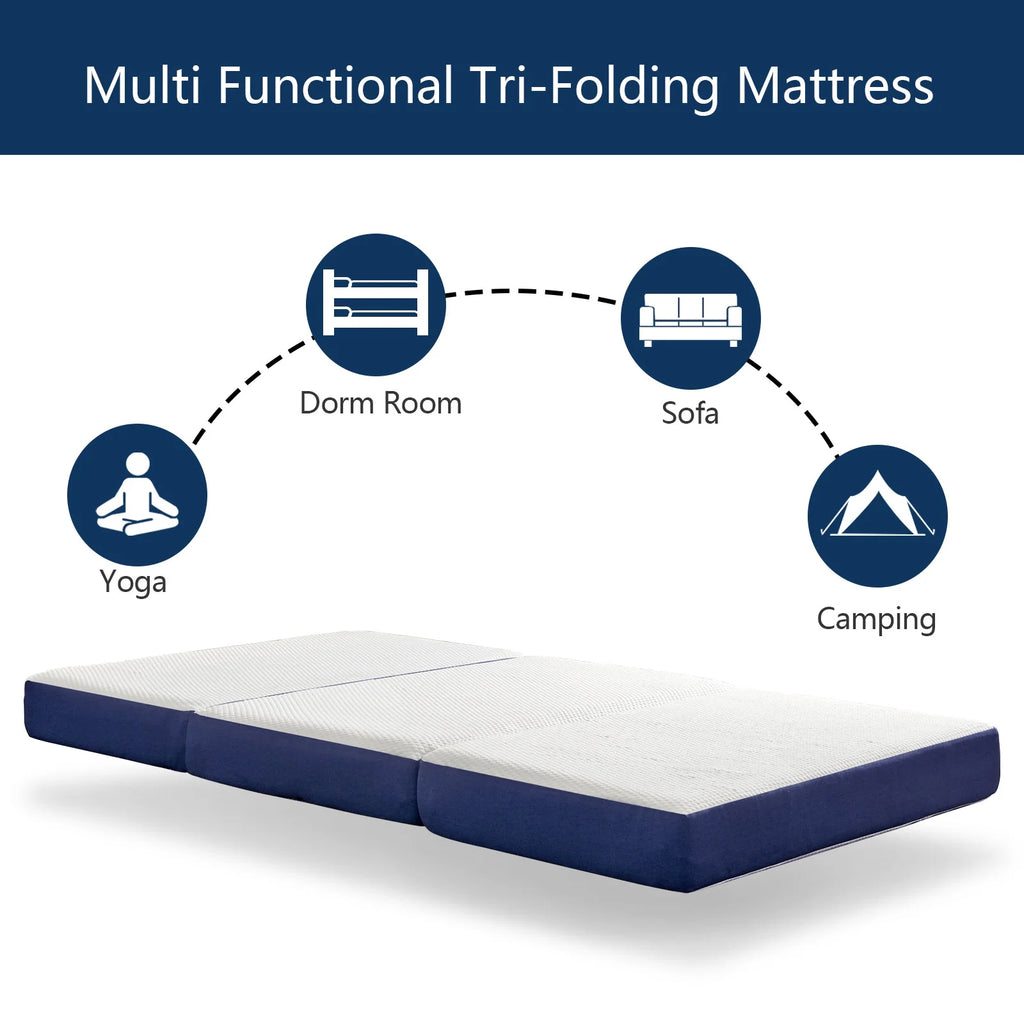 3 inch Full Size Trifold Folding Mattress G95916