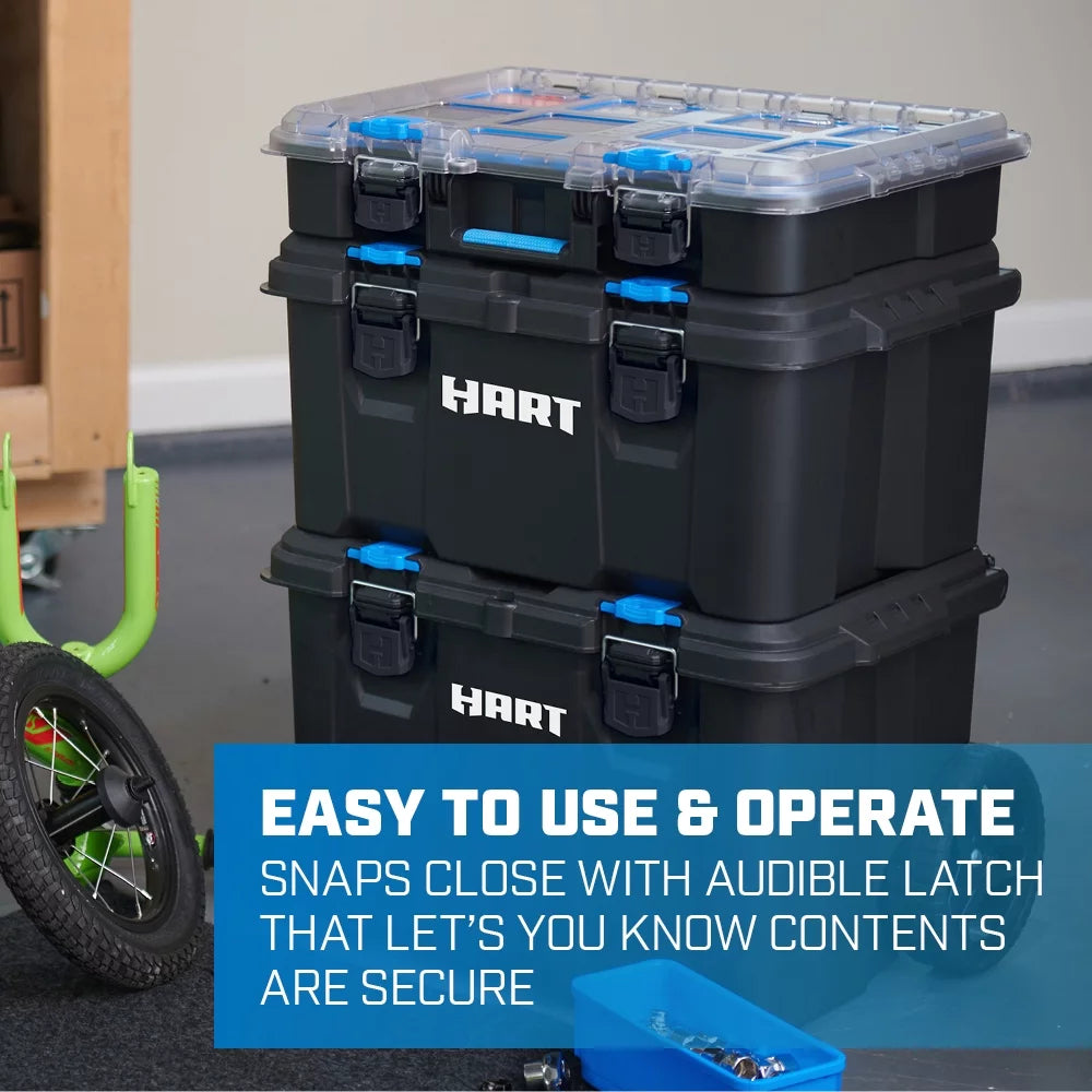 3 Piece Resin Plastic Modular Toolbox System H997