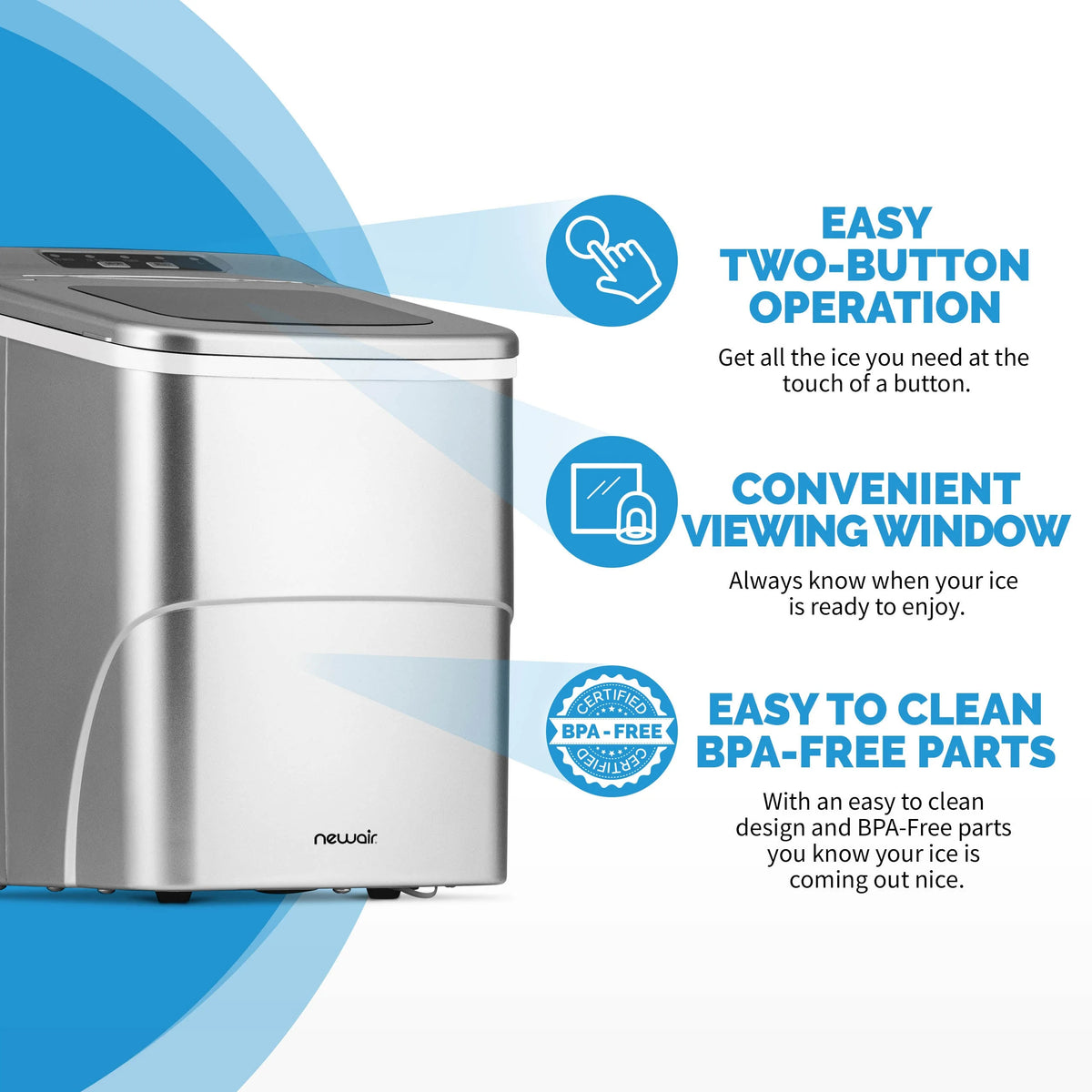 26 lbs. Countertop Ice Maker in Black E6342