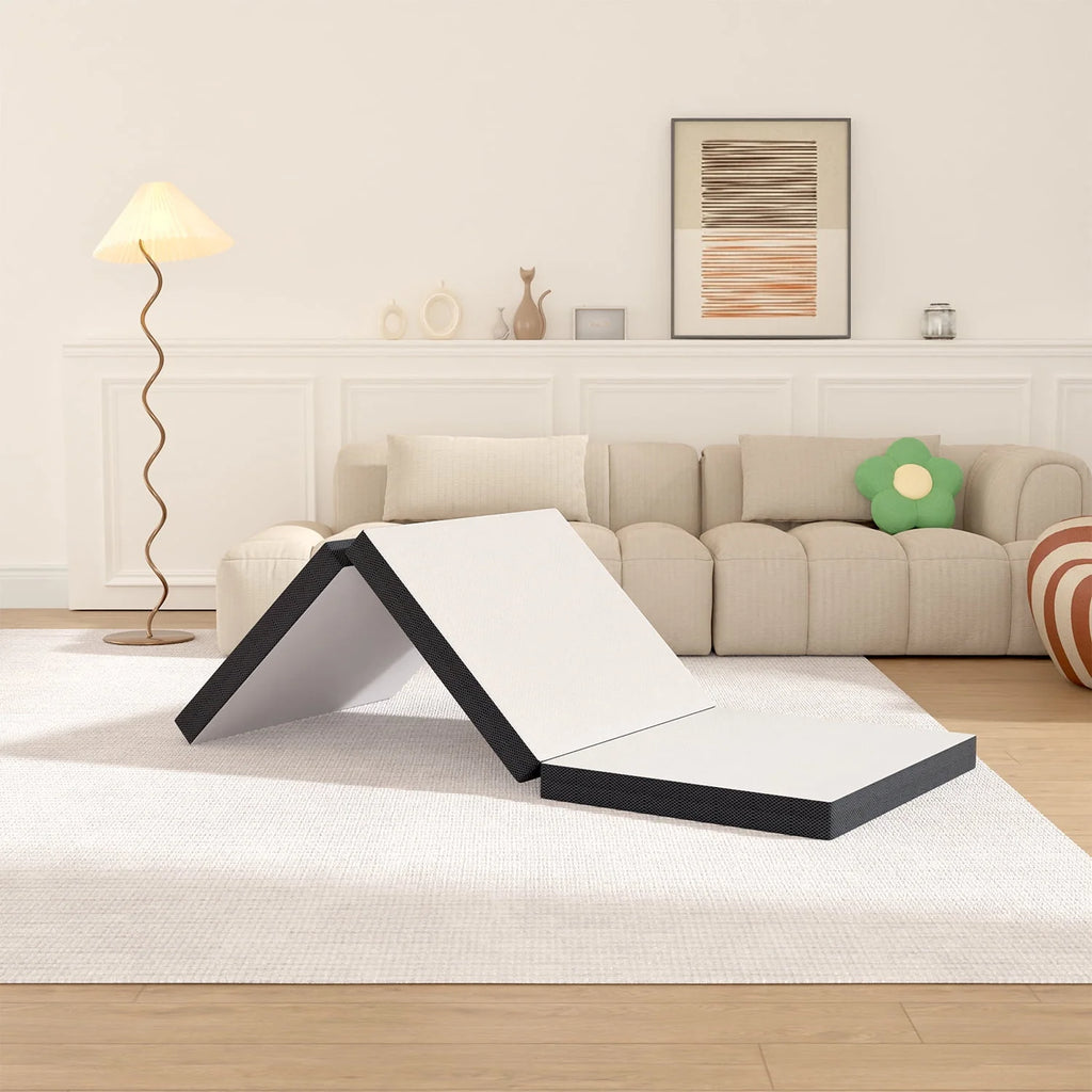 3 Inch Single Foldable Floor Mattress with Washable Cover S61643