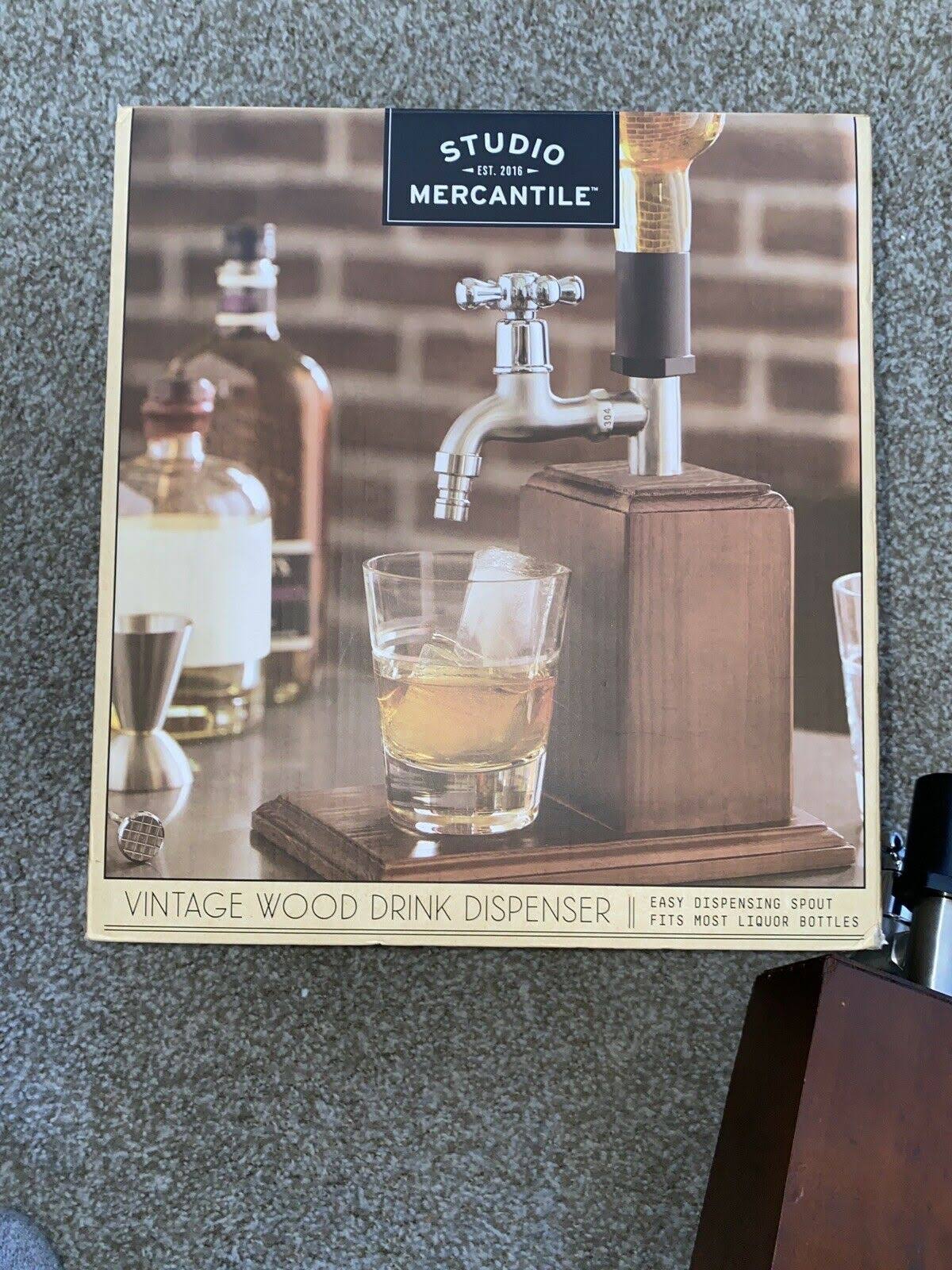 Vintage Wood Drink Dispenser Z36188