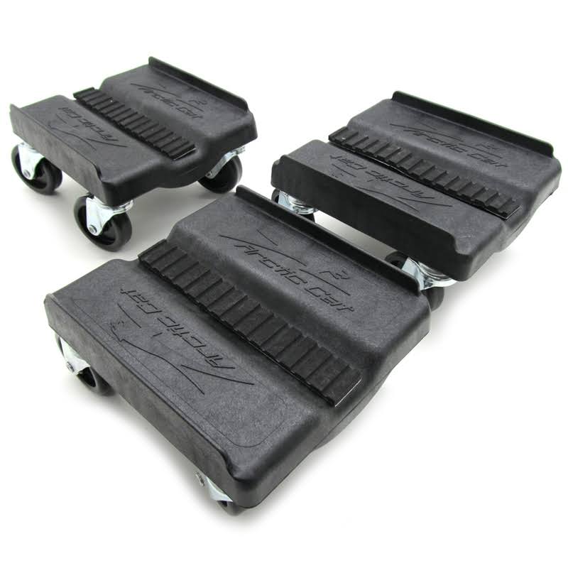 Black Snowmobile Caddy Dolly Wheels H5226