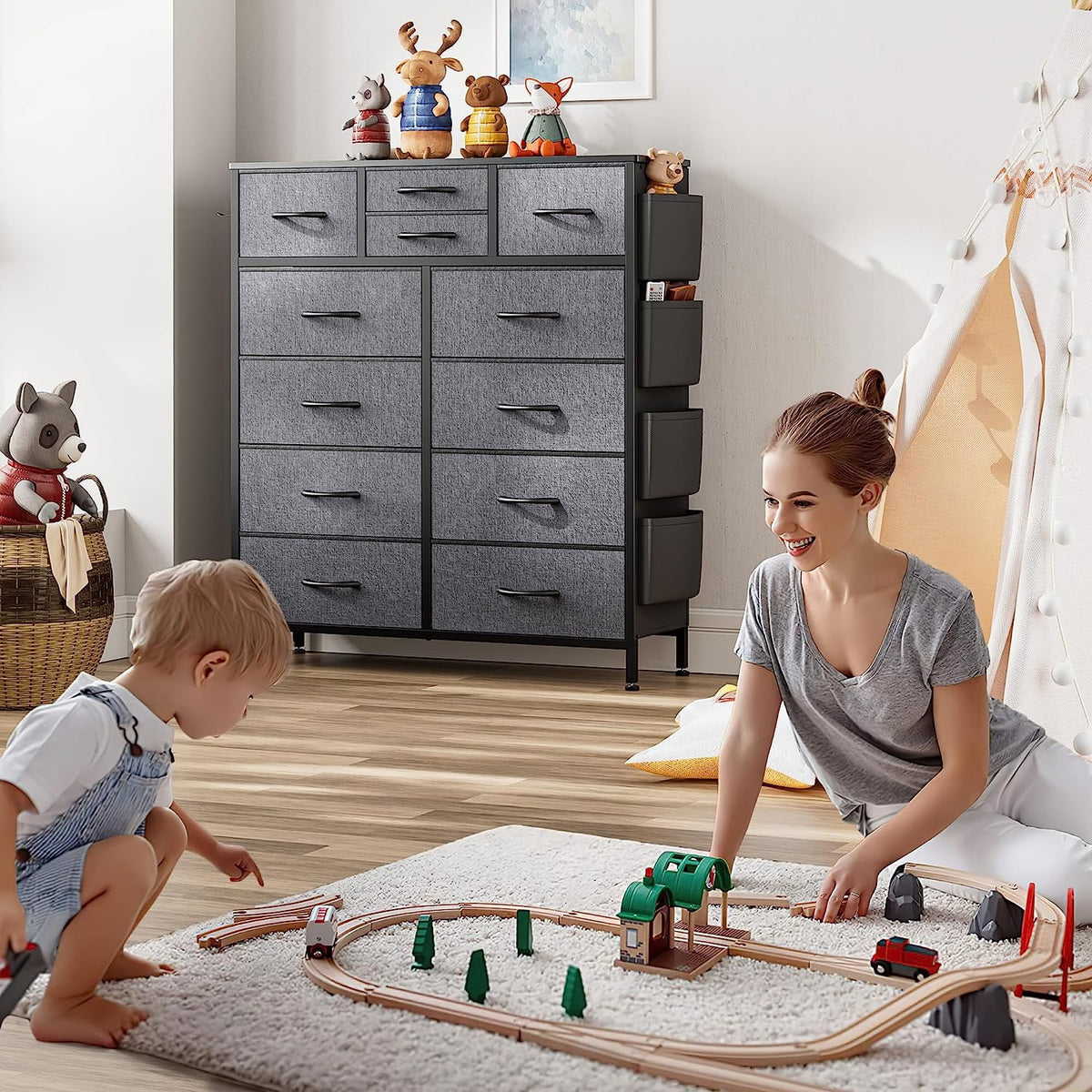 12 Drawer Fabric Dresser G90418