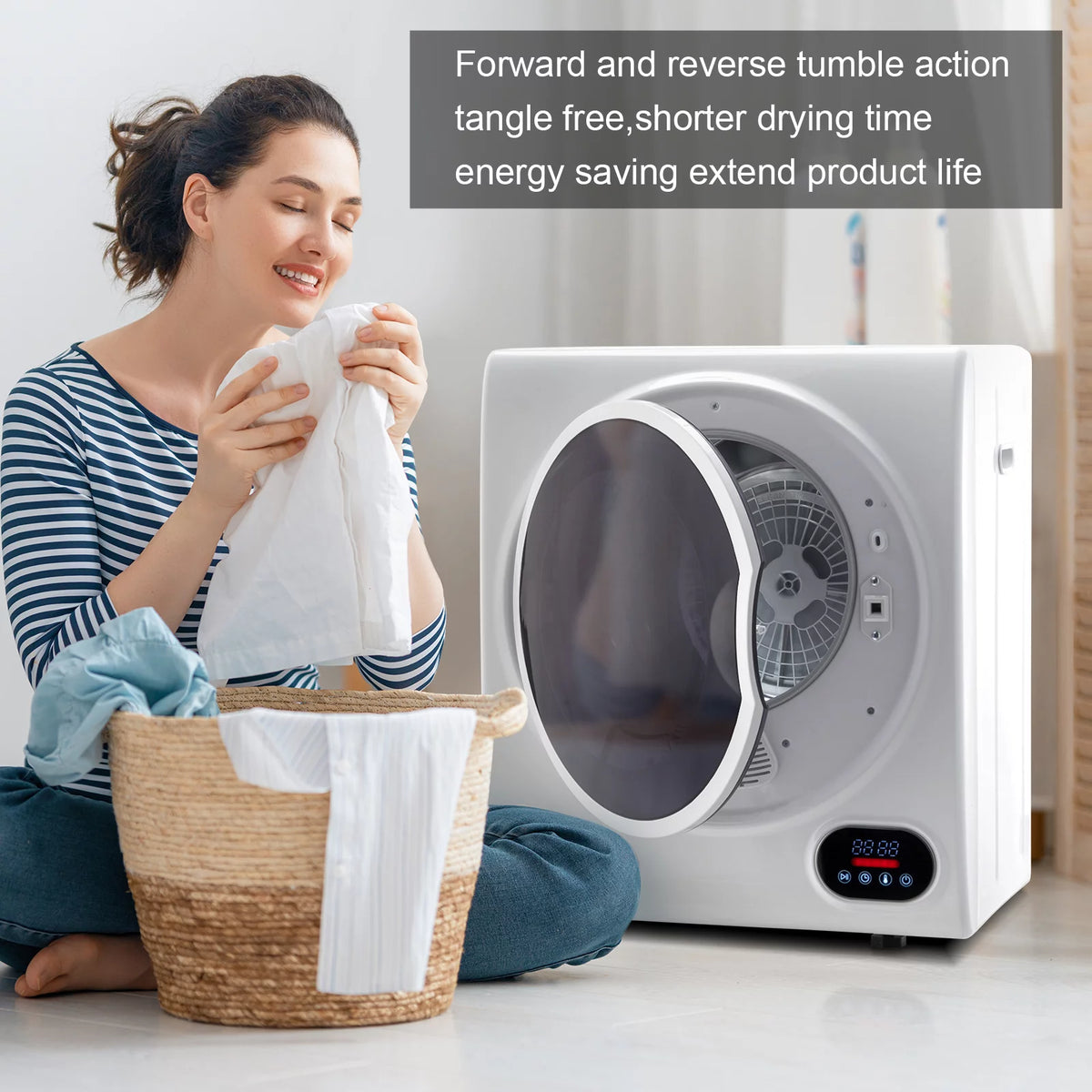 1.5 cu. ft. Compact Electric Dryer, White I118939