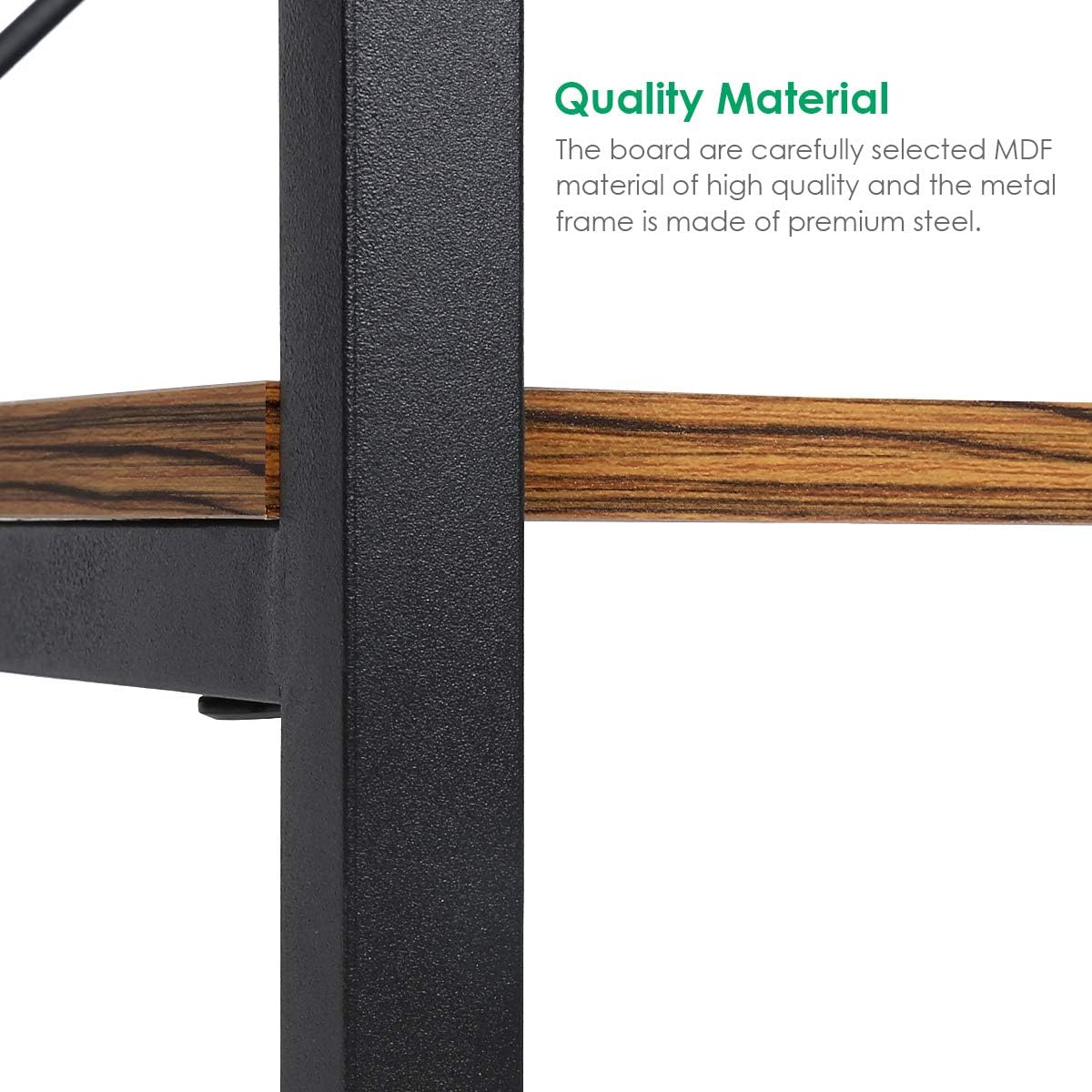 3-Tier Wood and Metal Bookshelf L535