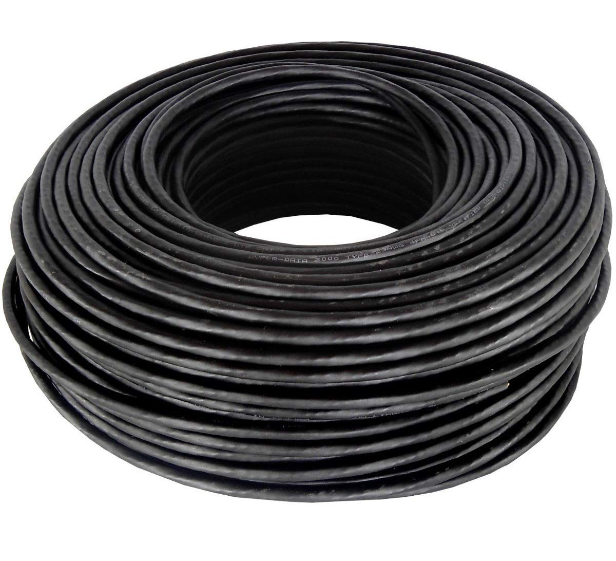 300' FT Heavy Duty CAT6 Waterproof Outdoor Direct Burial UV Resistant Ethernet LAN Network Patch Cable Oxygen-Free Copper Construction RJ45 Cord T48206