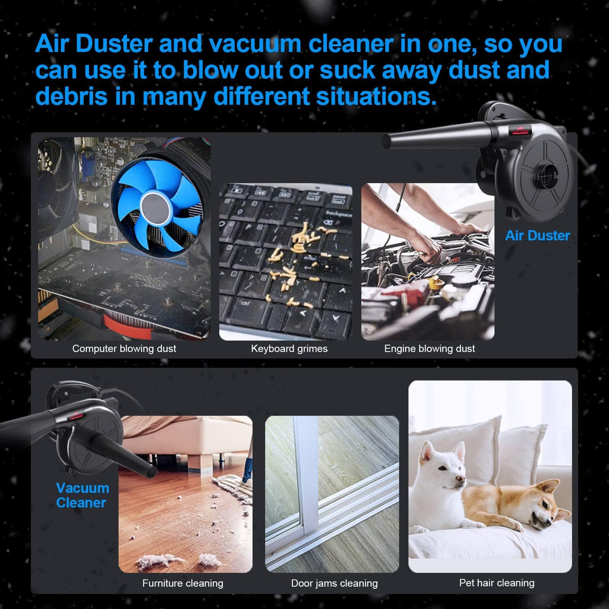 High-Power Air Duster with Computer Cleaning Kit V6834