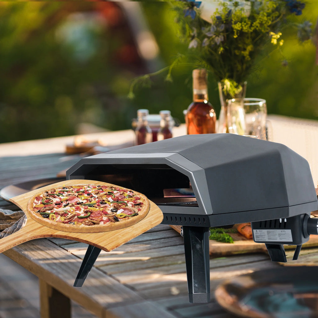 Portable Gas Propane Pizza Oven with Pizza Peel, 13 Pizza Stone, Pizza Cutter & Carry X84368