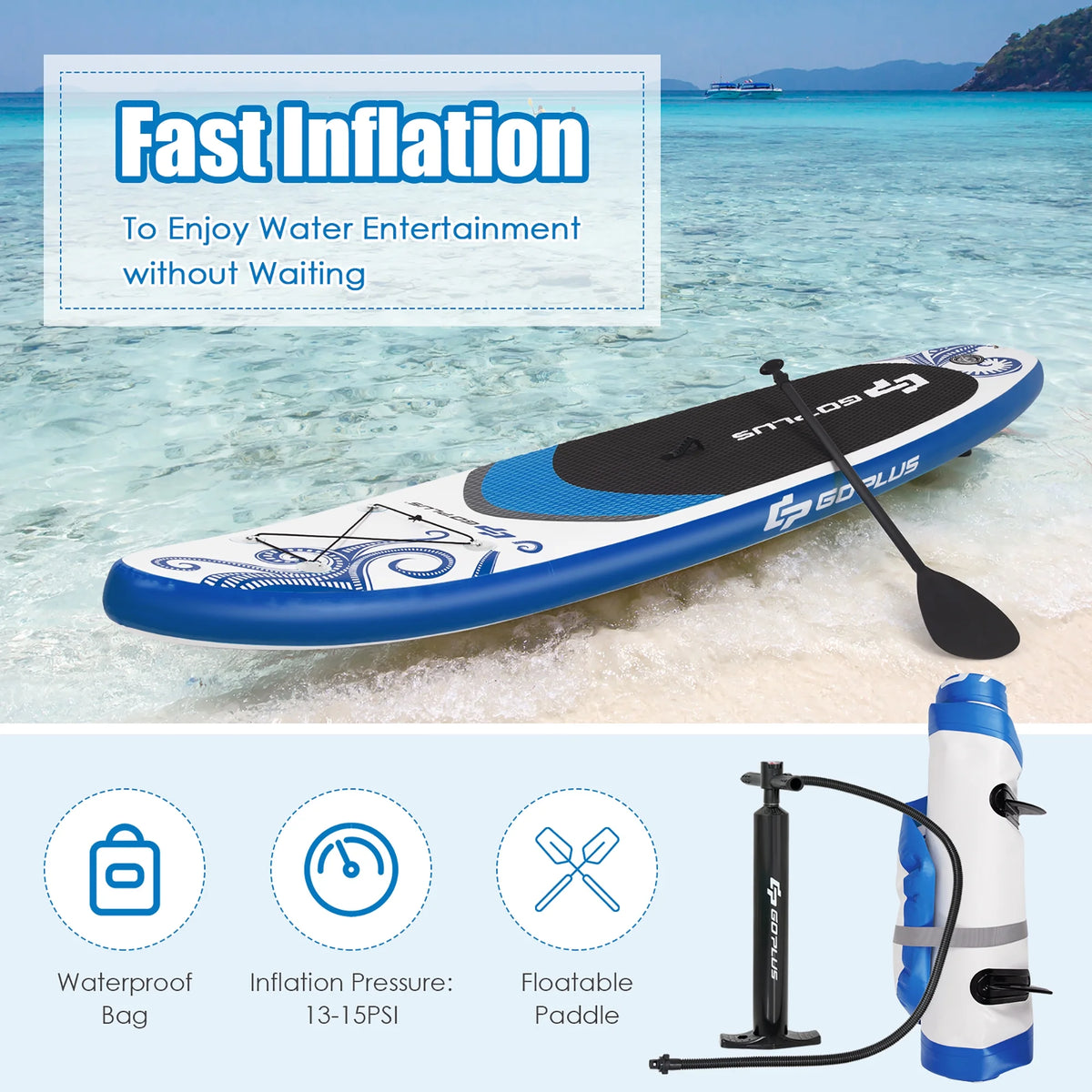 10.5' Inflatable Stand Up Paddle Board B18757