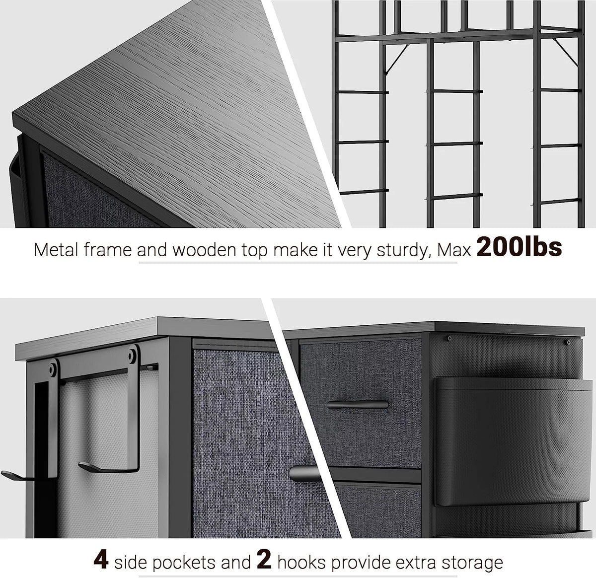 12 Drawer Fabric Dresser G90418