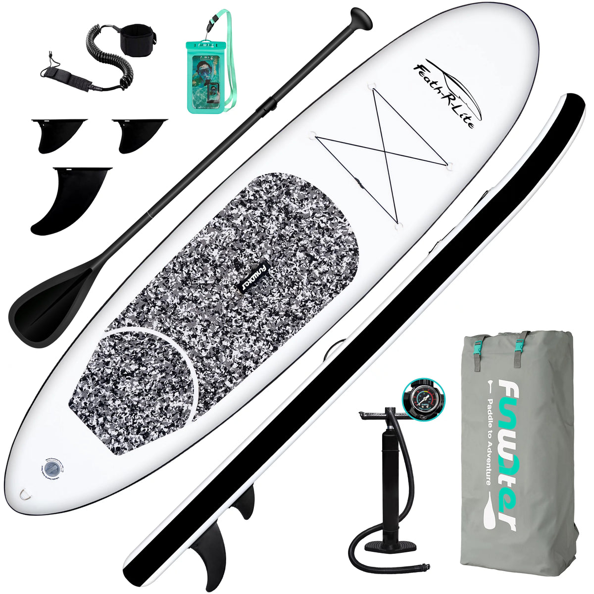 Red Camo Pattern Inflatable Stand Up Paddle Board 10'x30''x6'' A380970