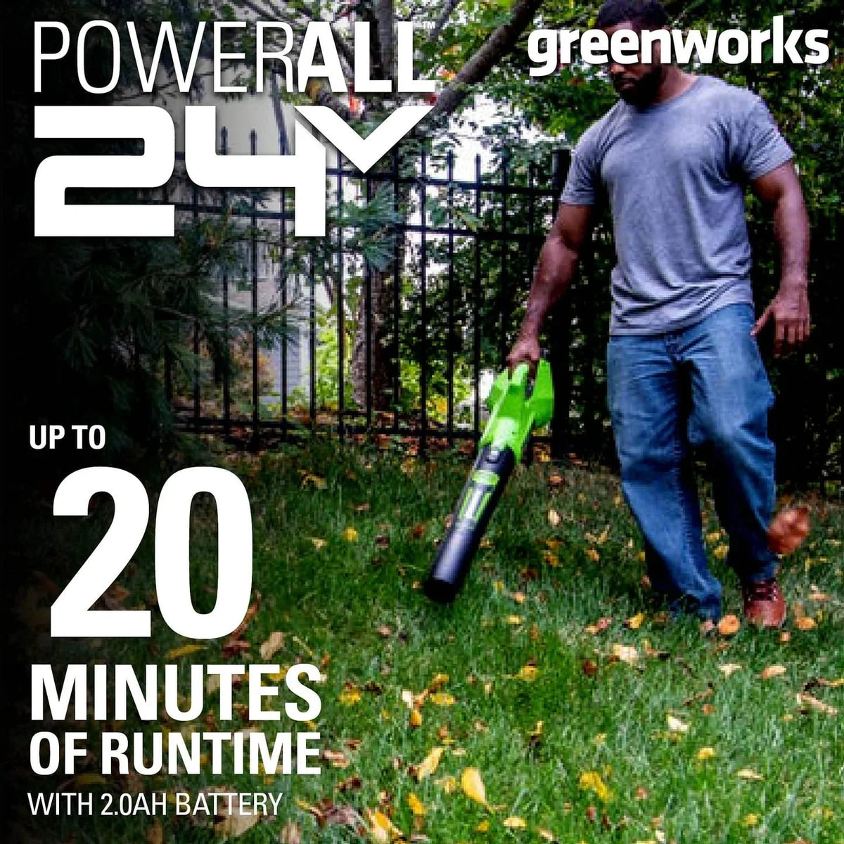 24V Cordless Axial Blower with 2Ah USB Battery & Charger Y140494