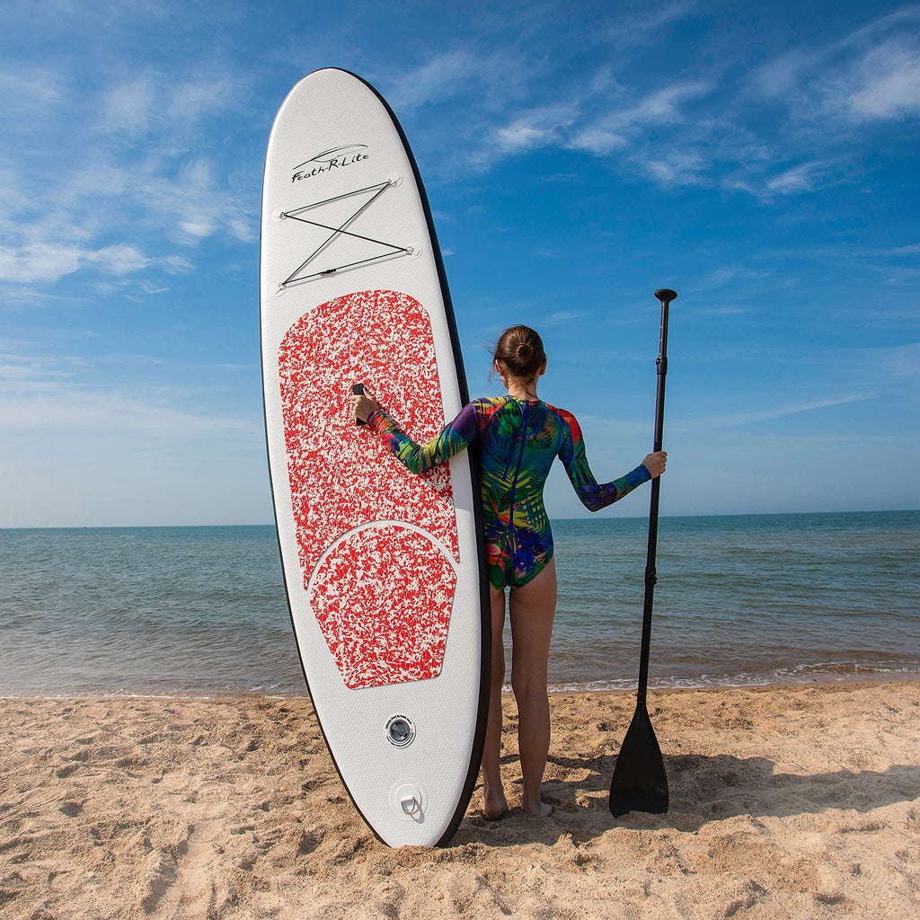 Red Camo Pattern Inflatable Stand Up Paddle Board 10'x30''x6'' A380970