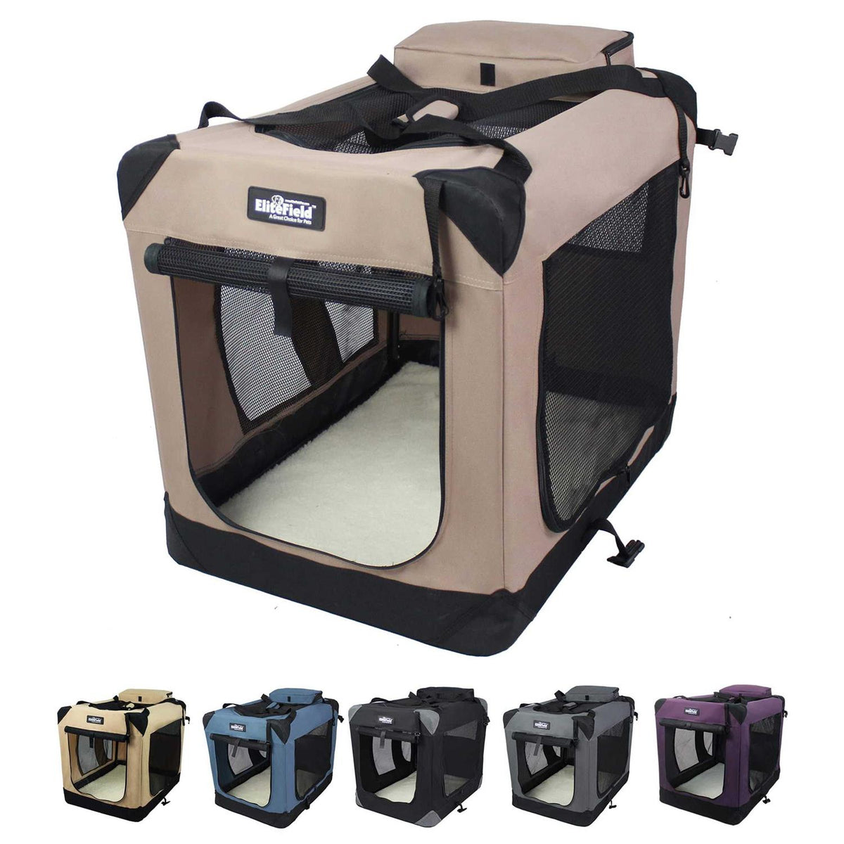 3-Door Folding Soft Dog Crate E60694