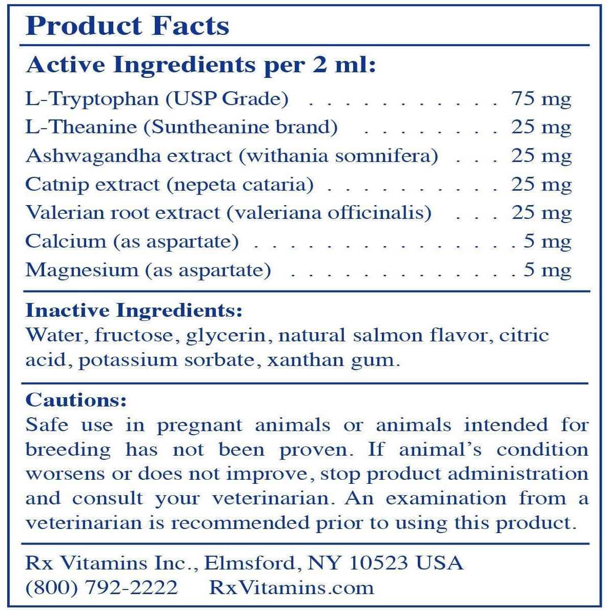 NutriCalm Liquid 4oz V11274