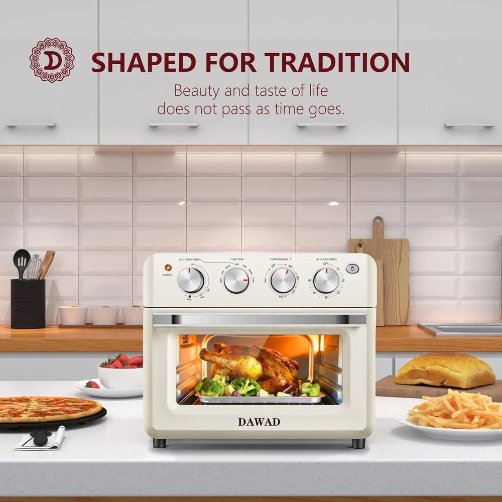 Cream White 19 Quart 1550W Stainless Steel Air Fryer Convection Oven X16025