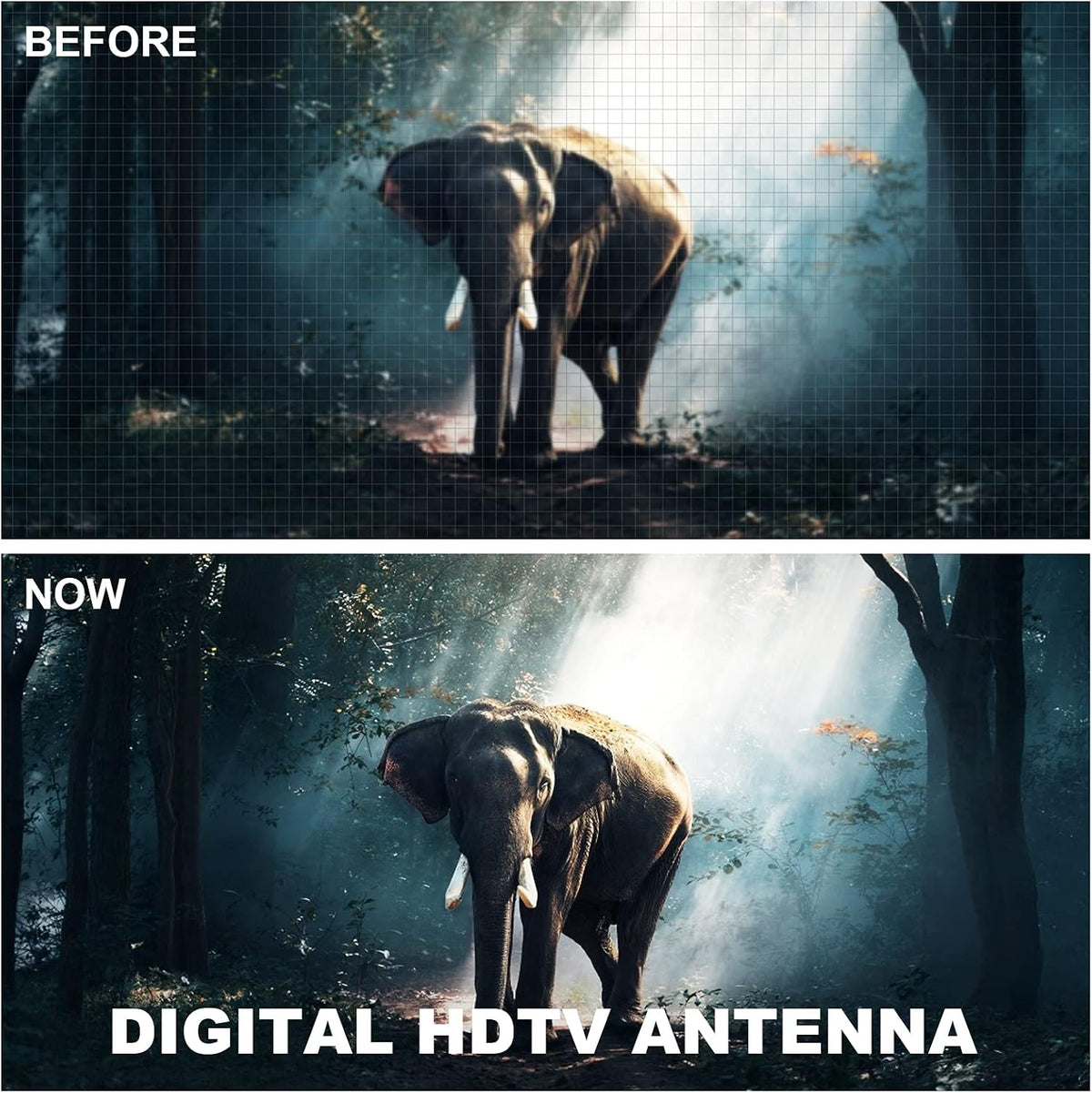 Amplified HD Digital TV Antenna with Signal Booster U39716