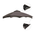 2-Tier 12x10 Gazebo Canopy Top Replacement Brown S30205