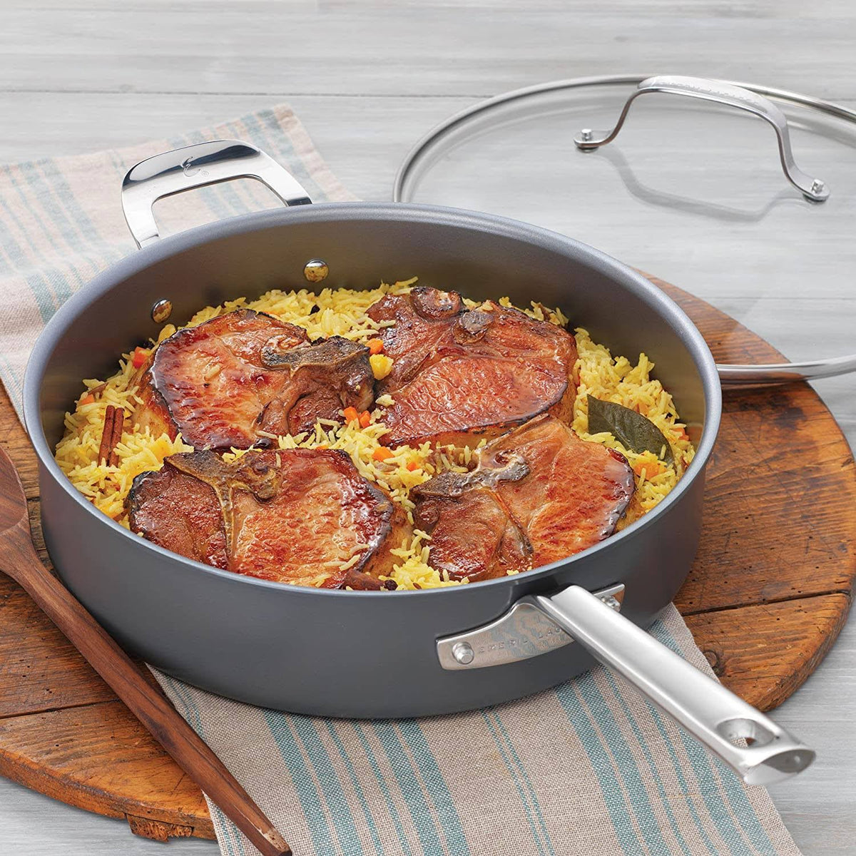 Hard Anodized 5-Quart Covered Saute Pan W884409