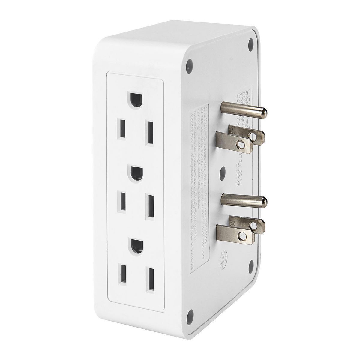 6 Outlet 3-Prong Side Entry Tap White U41182