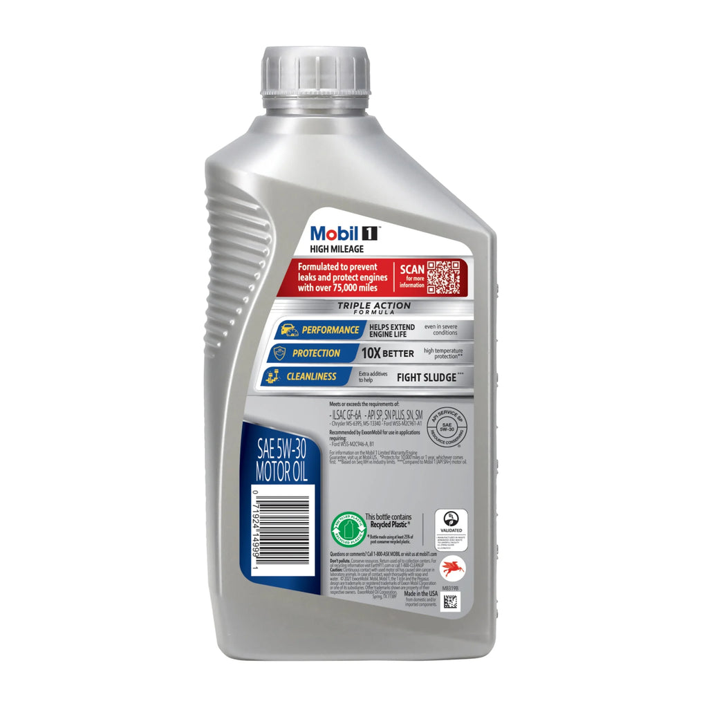 High Mileage Full Synthetic 5W-30 Motor Oil 1 Quart F7966