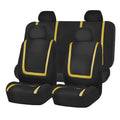 Yellow and Black Flat Cloth Full Set Seat Covers M401749