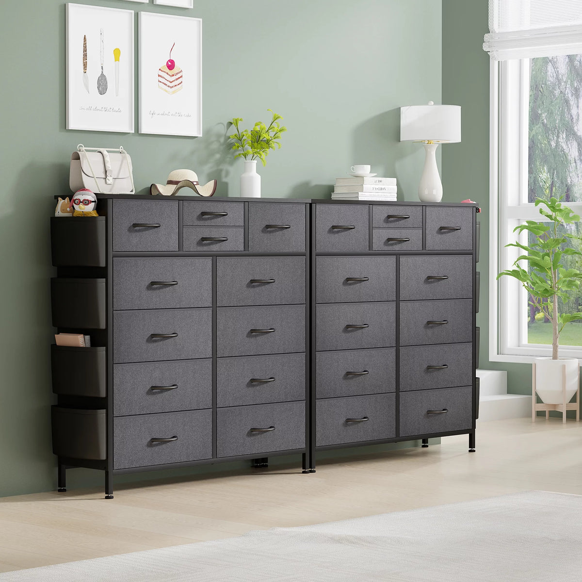 12 Drawer Fabric Dresser G90418
