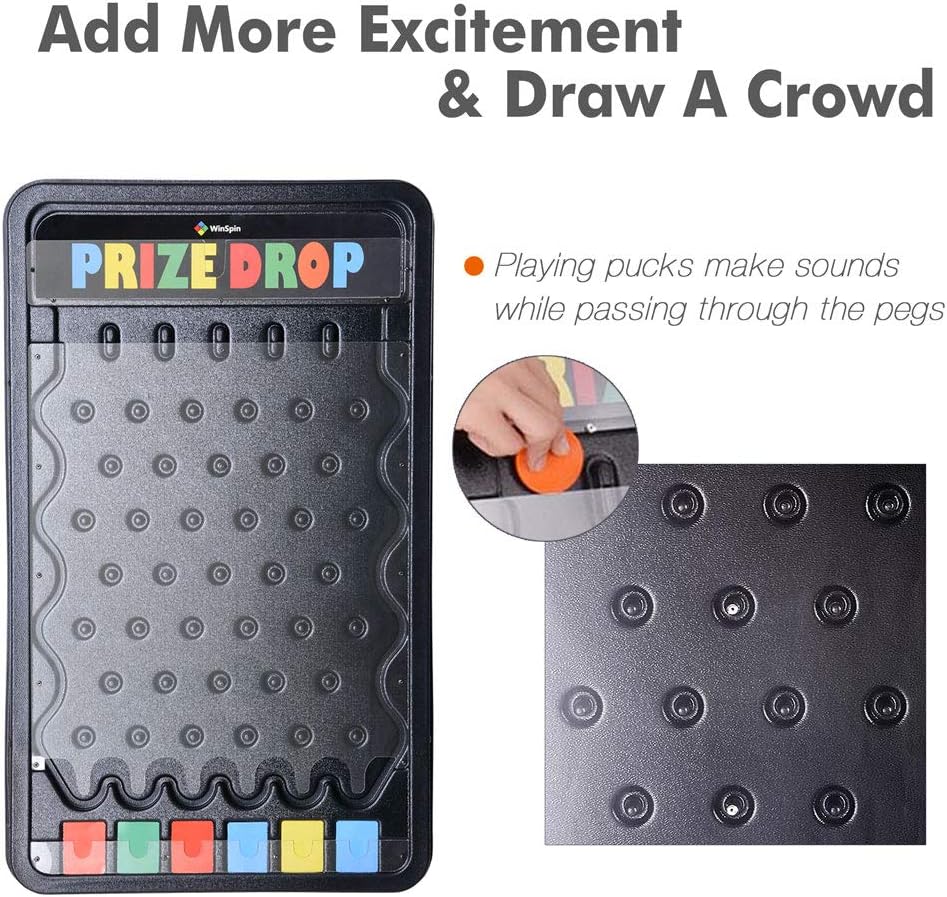 Plinko Board Disk Drop Game with 10 Pucks Pack of 2 G761