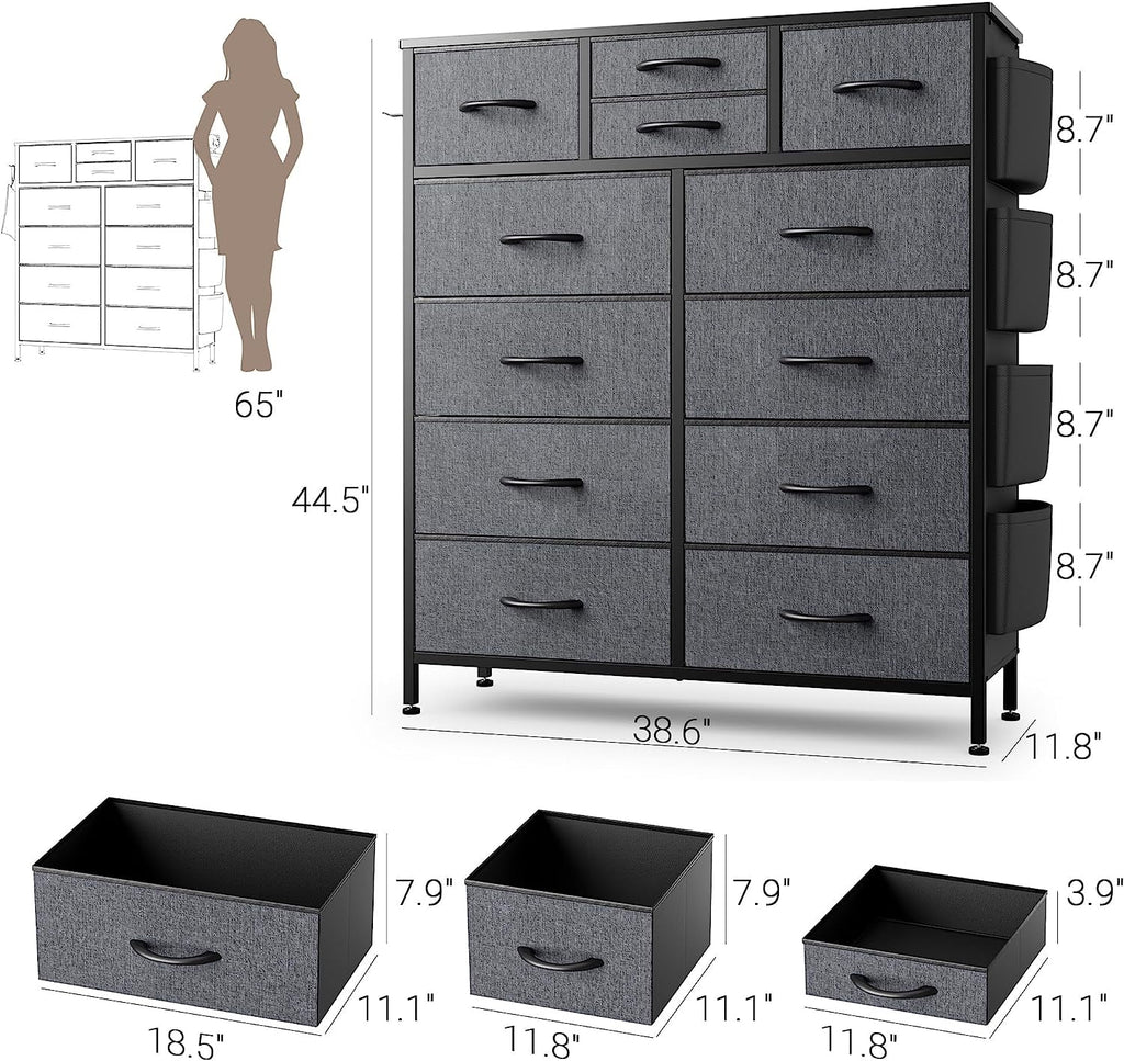 12 Drawer Fabric Dresser G90418