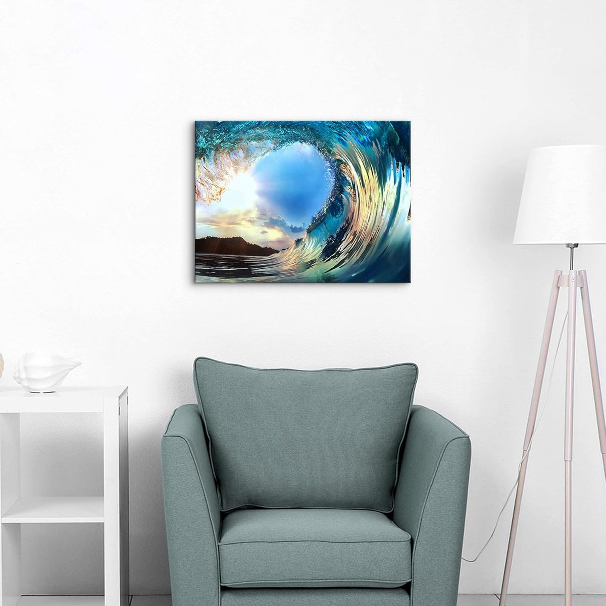 Blue Ocean Waves Canvas Wall Art L181908