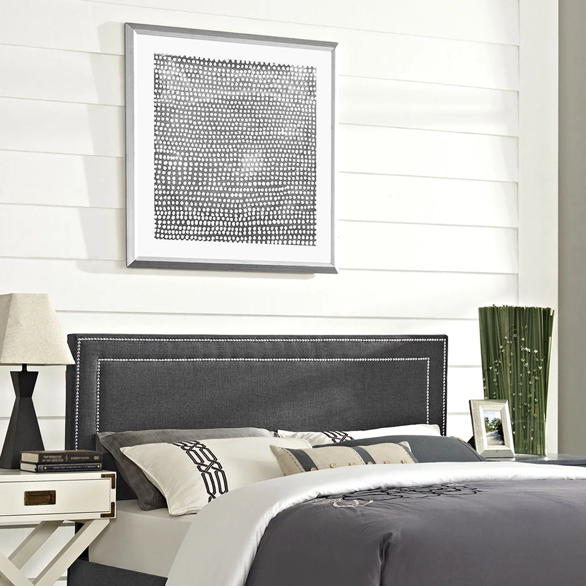 Full Size Fabric Wood Headboard N1193