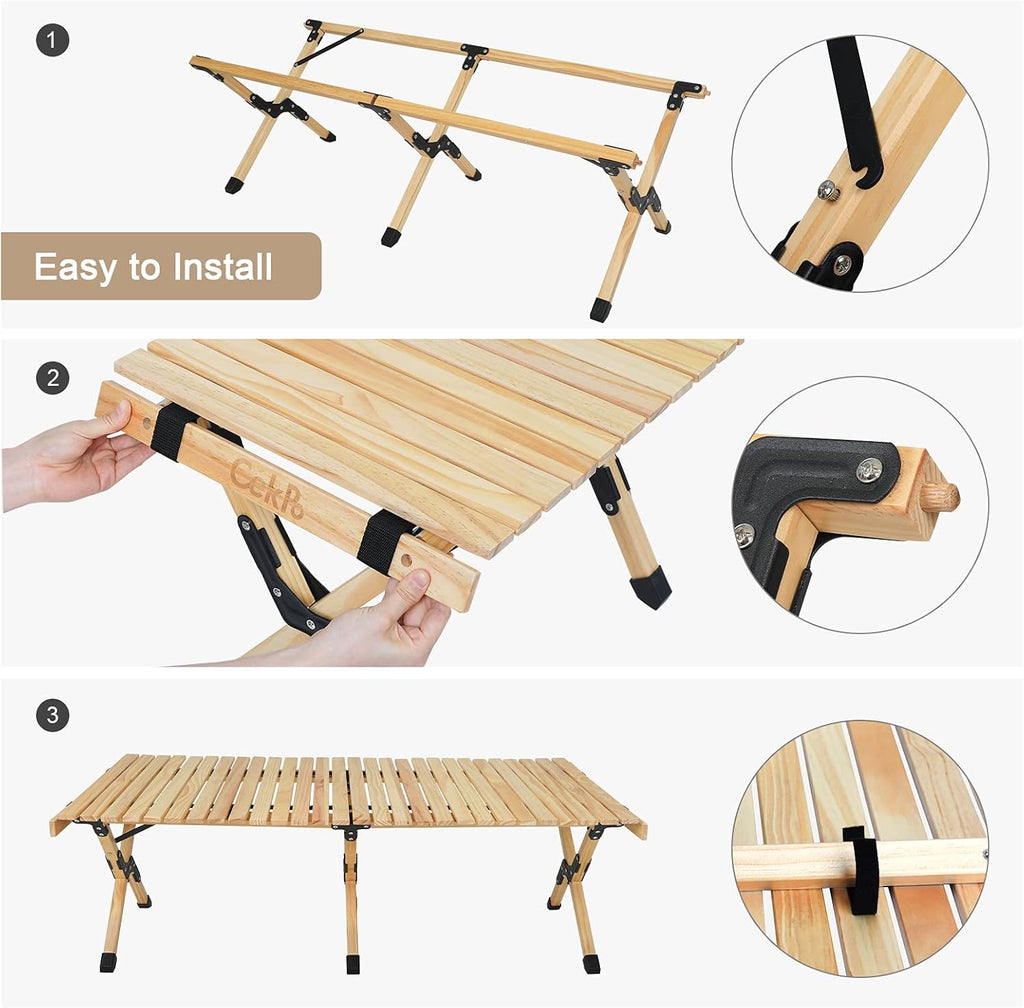 Portable Wooden Folding Picnic Table with Carry Bag P7624