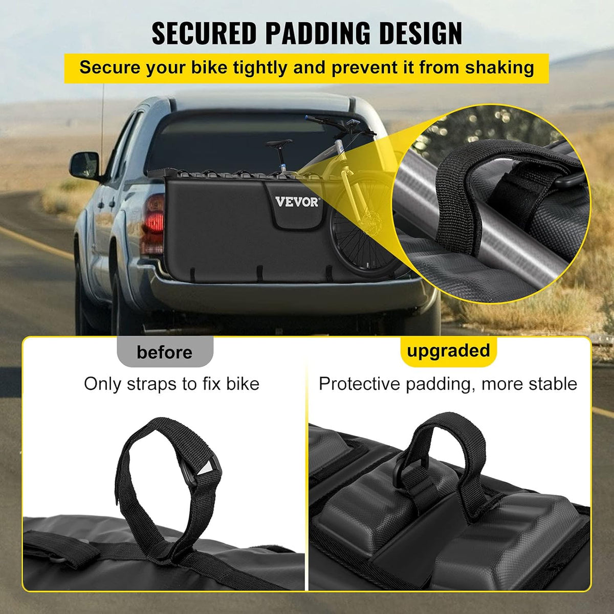 Tailgate Pad for Bikes, Carries up to 6 Mountain Bikes, 63 Pickup Pad M752361