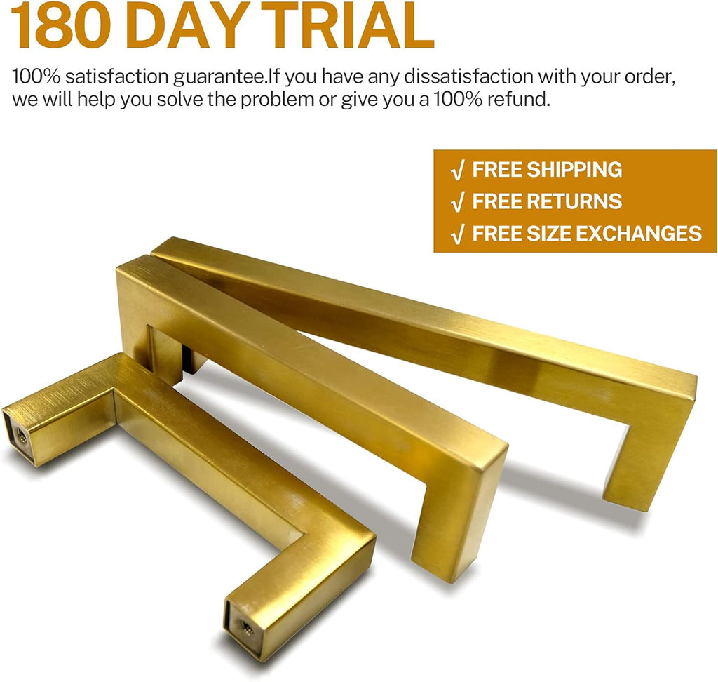 25 Pack 5 Inch Brushed Brass Cabinet Pulls P731