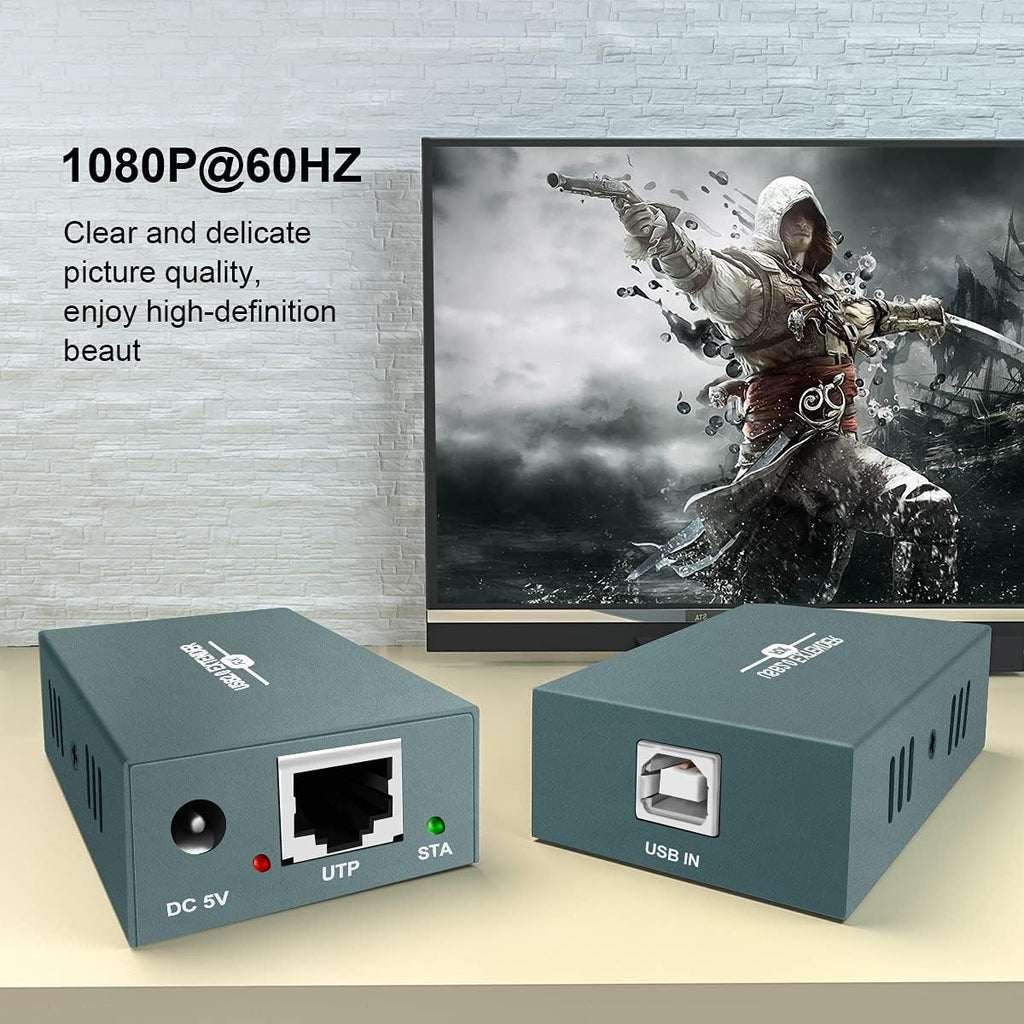 USB 2.0 Extender RJ45 LAN Extension with 4 USB 2.0 Ports G425