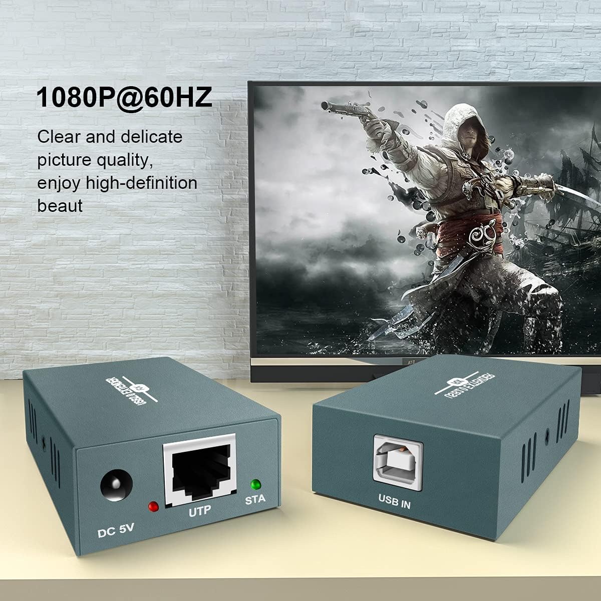 USB 2.0 Extender RJ45 LAN Extension with 4 USB 2.0 Ports G425