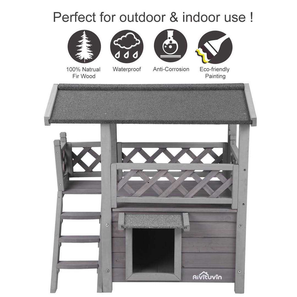 Outdoor & Indoor Cat House H655