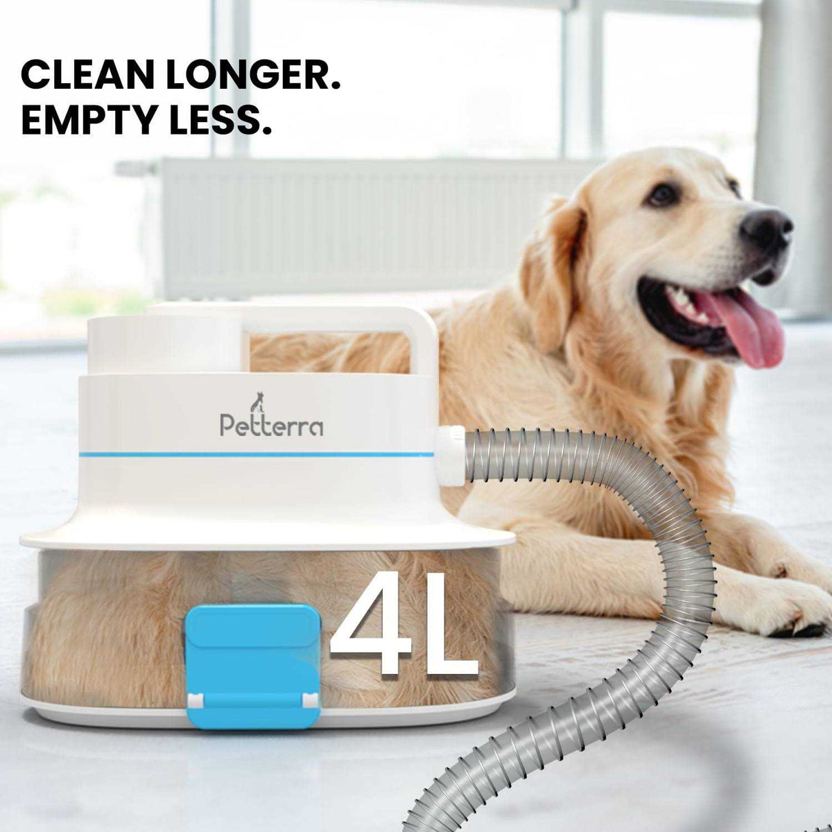3-in-1 Pet Grooming Kit Vacuum Suction Dryer Clipper 6 Tools 4L Dust Y426068