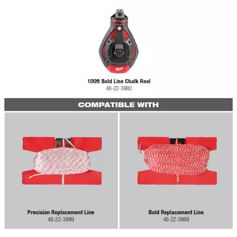 100 ft. Chalk Reel Kit with Red Chalk A34154