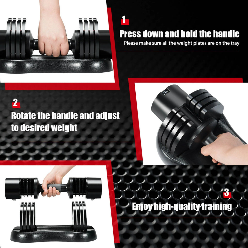 27.5lbs 5-in-1 Adjustable Dumbbell C66936