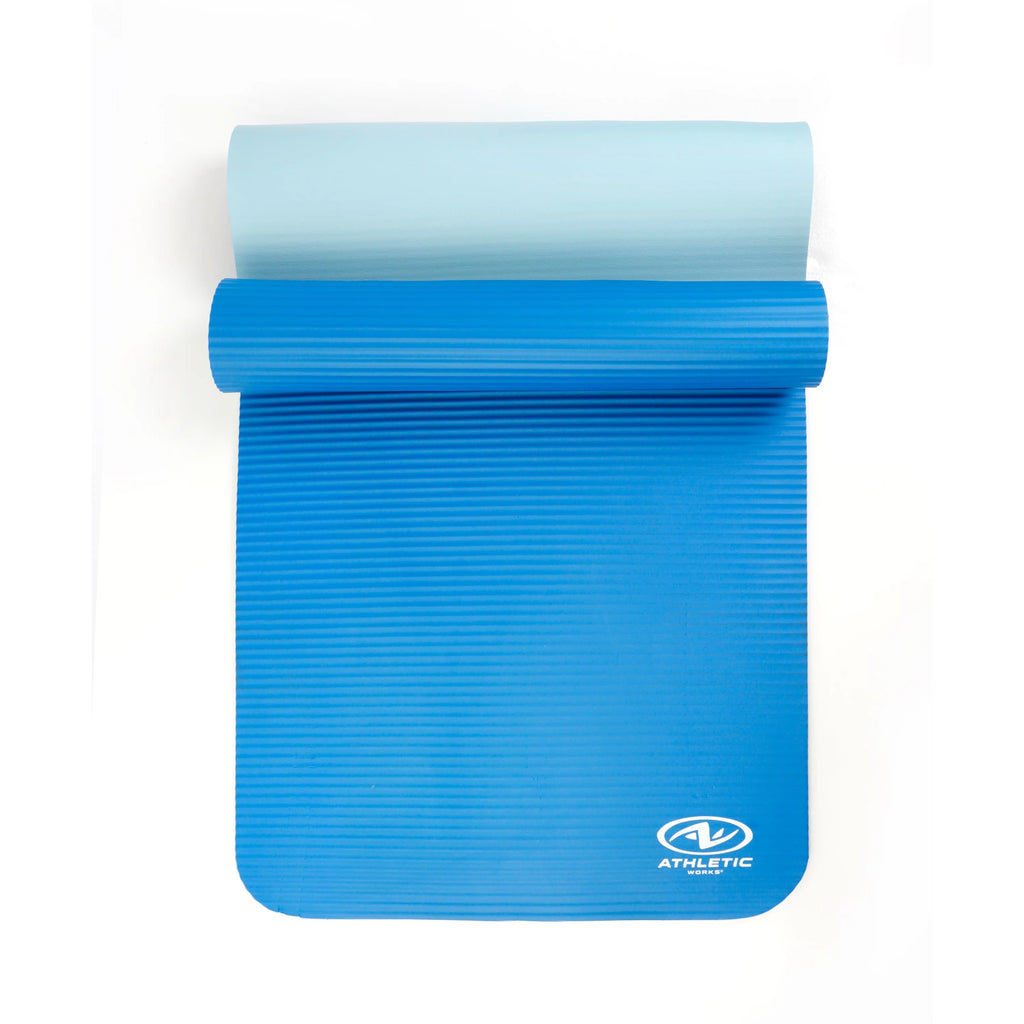Blue 10mm NBR Foam Fitness Mat with Carry Strap J177402