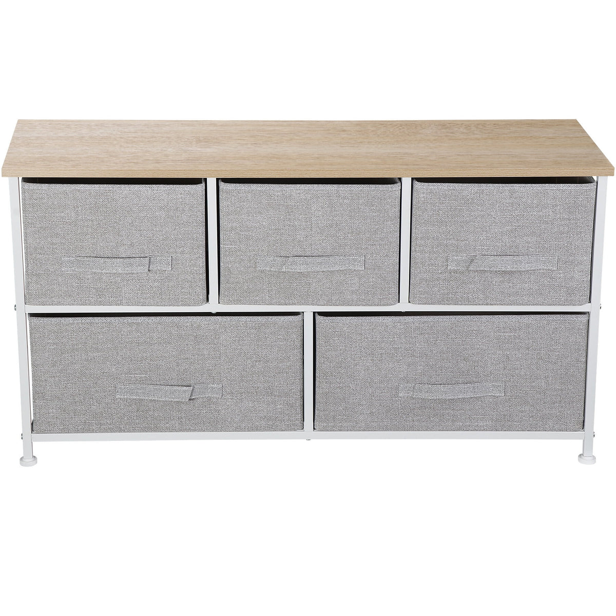 Brown 5 Drawer Fabric Dresser G79450