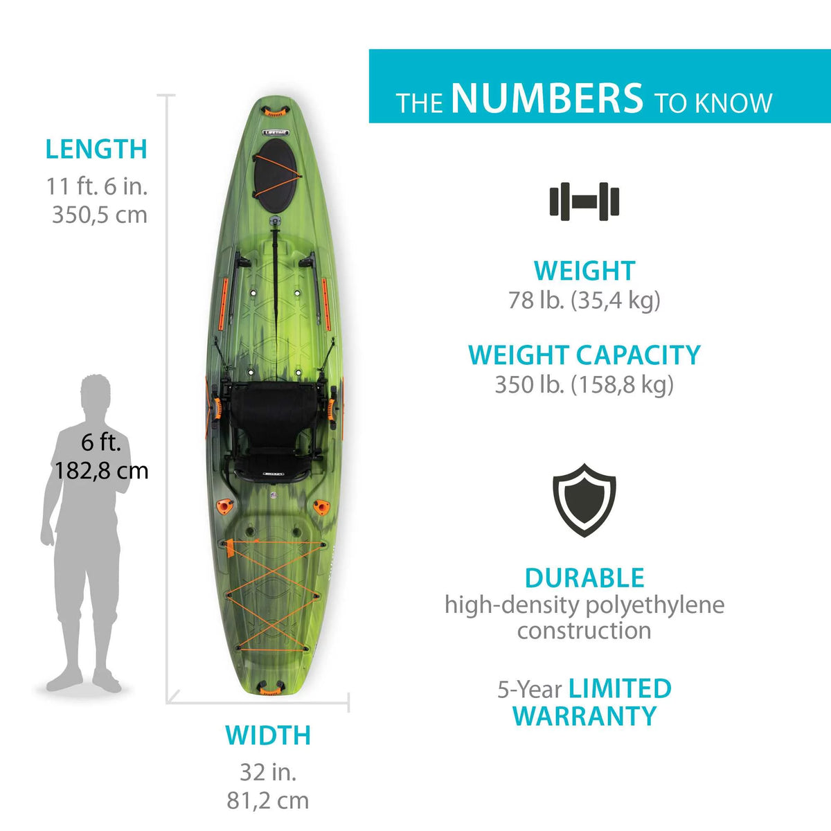 11.5 ft Fishing Kayak T681
