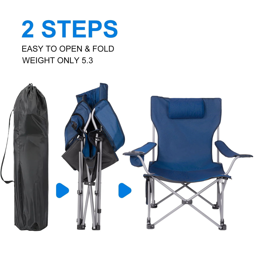 Adjustable Outdoor Folding Chair with Footrest P40647
