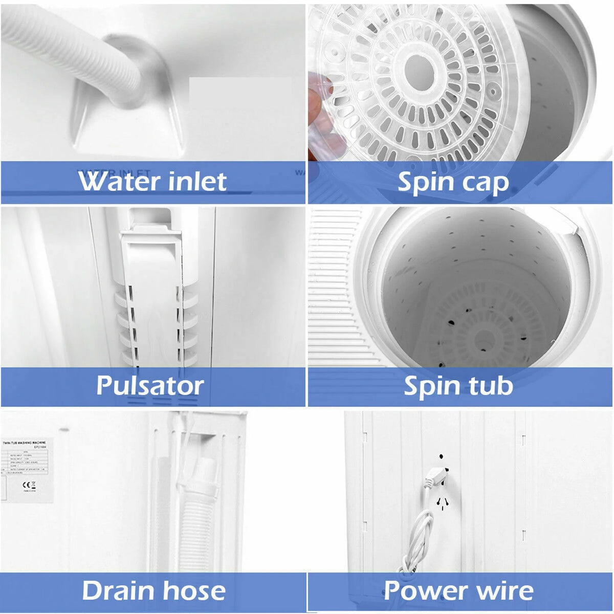 Compact Portable Washing Machine Twin Tub L95875