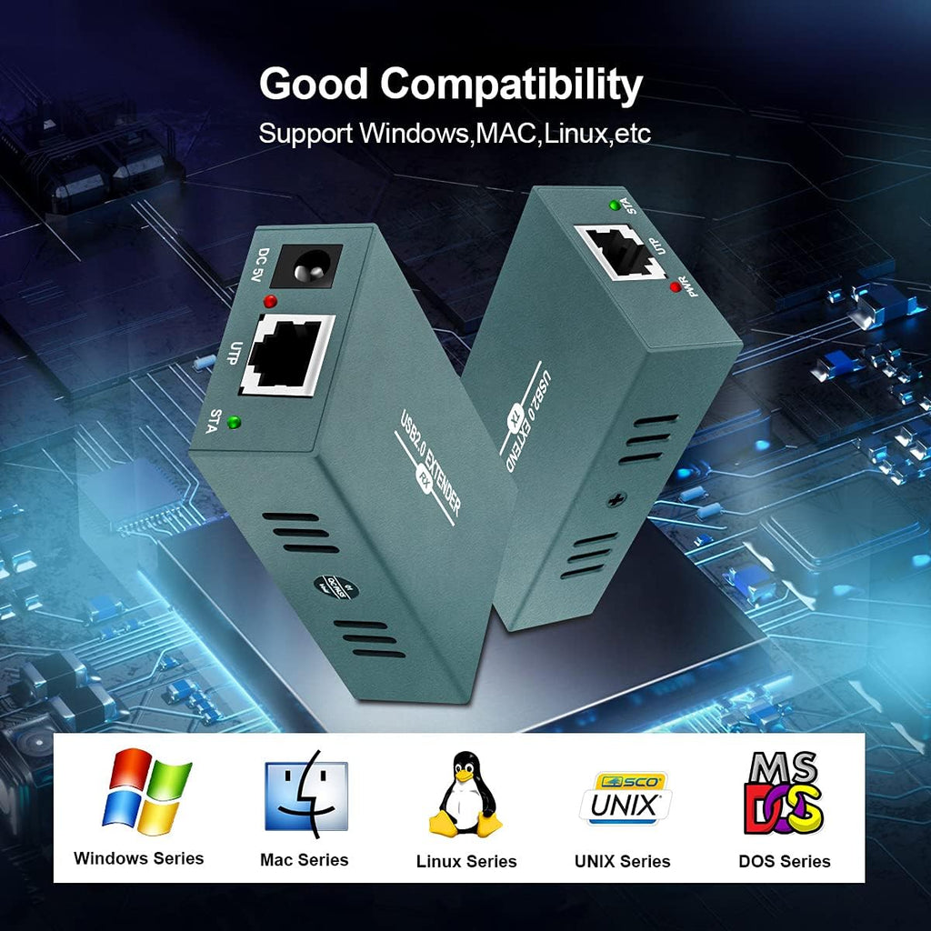 USB 2.0 Extender RJ45 LAN Extension with 4 USB 2.0 Ports G425