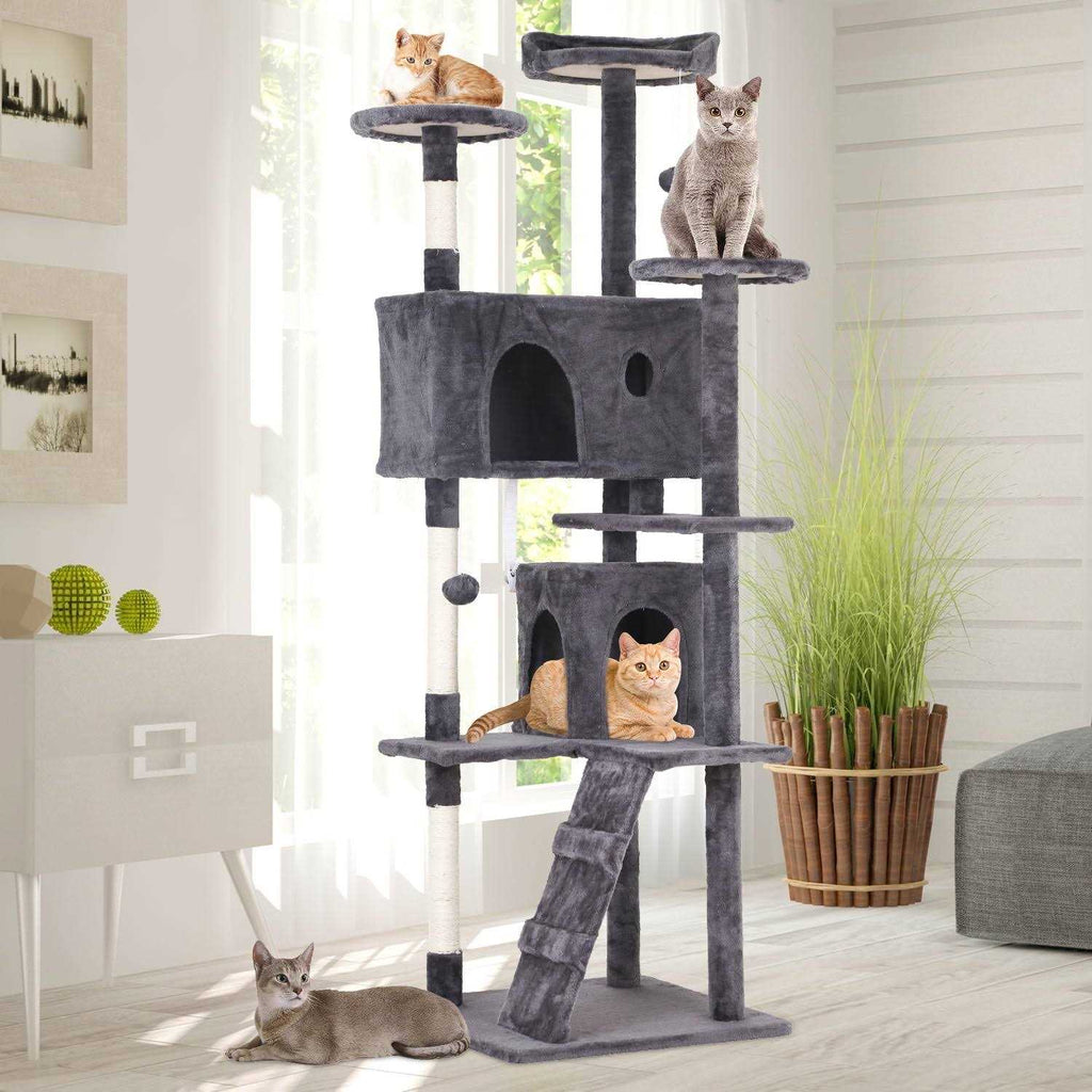 70-in Cat Tree Tower with Scratching Post N110