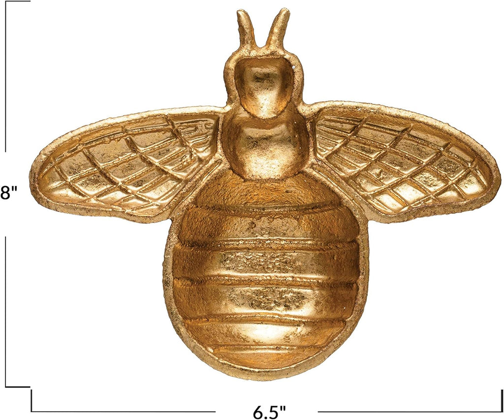 Cast Iron Gold Bee Shaped Dish X3252